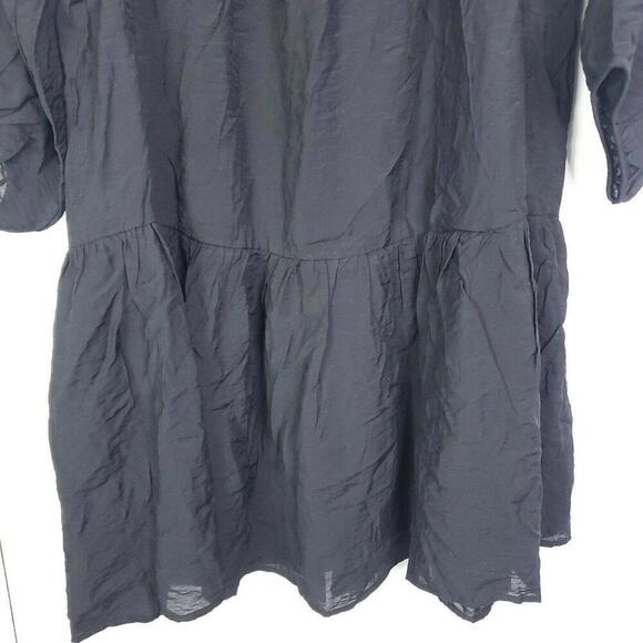 HM Dress Womens Small Peplum Mini Lightweight Little Black Dress LBD New Tags - Picture 4 of 9